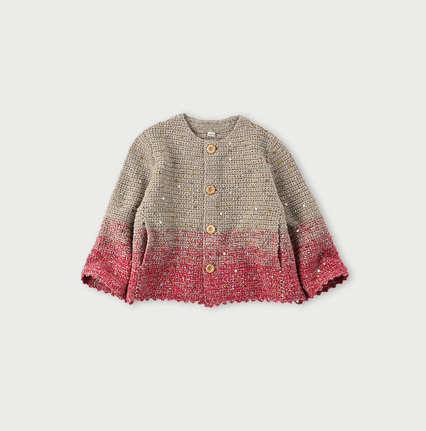 Tamatebako Crochet Beads Embroidery Bolero Pink