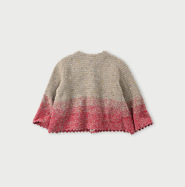 Tamatebako Crochet Beads Embroidery Bolero Back