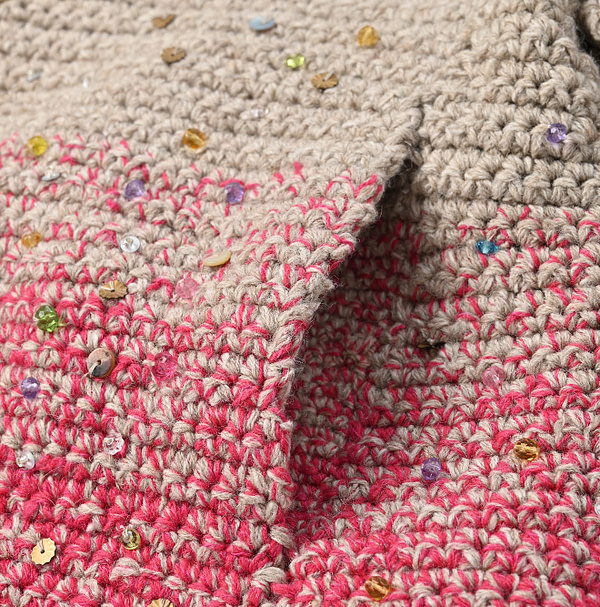 Tamatebako Crochet Beads Embroidery Bolero Detail