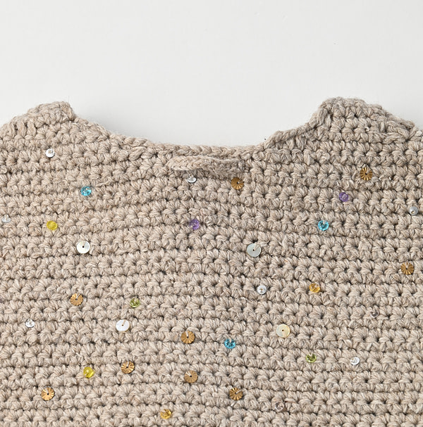 Tamatebako Crochet Beads Embroidery Bolero Detail