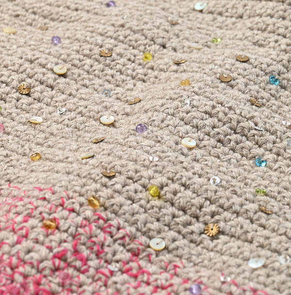 Tamatebako Crochet Beads Embroidery Bolero Detail