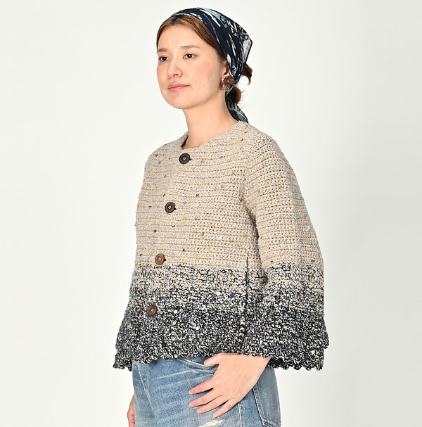 Tamatebako Crochet Beads Embroidery Bolero Female Model