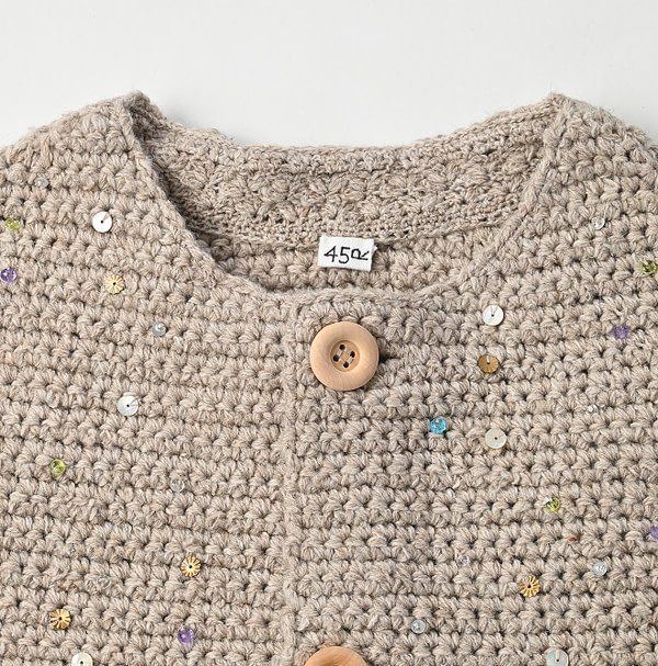 Tamatebako Crochet Beads Embroidery Bolero Detail