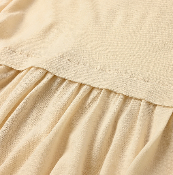 Combed Wool Tenjiku Tiered Tunic Detail