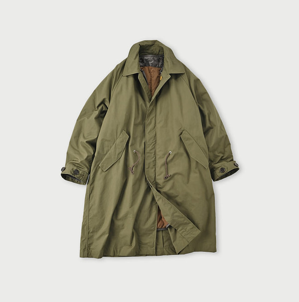 Weather 908 Mods Balmacaan Coat Khaki