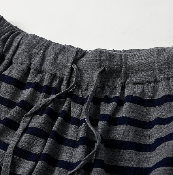 Combed Wool Basque Tenjiku Easy Pants Detail