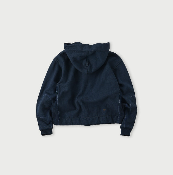 Indigo Hokkaido Hon Urake Outer Hoodie Nou Back