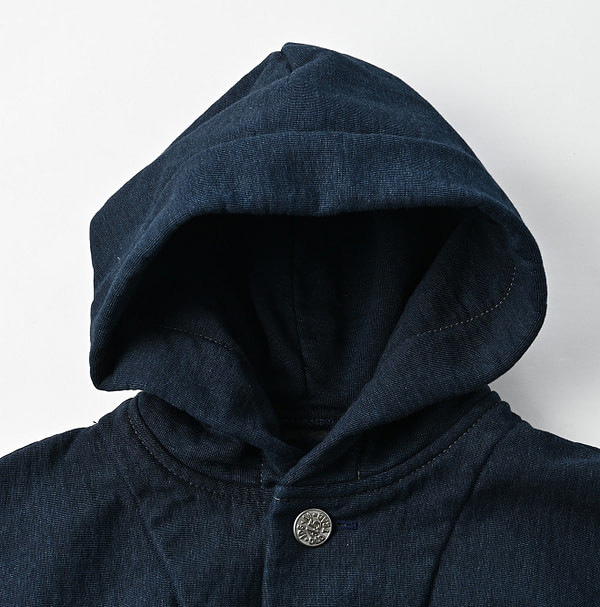 Indigo Hokkaido Hon Urake Outer Hoodie Nou Detail