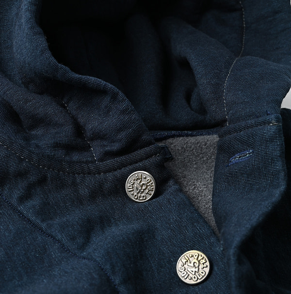 Indigo Hokkaido Hon Urake Outer Hoodie Nou Detail