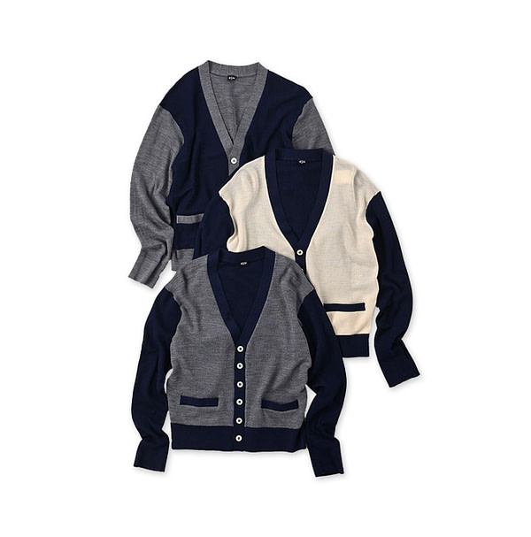 Combed Wool 908 Rib Cleric Cardigan