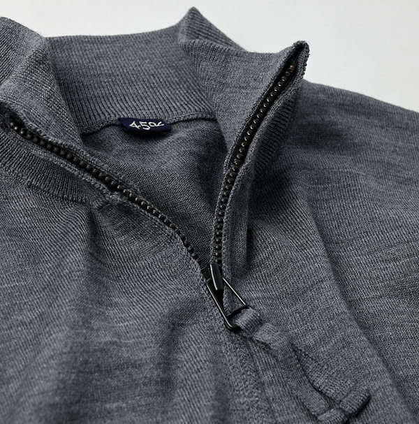 Combed Wool Tenjiku Zipped Blouson Detail