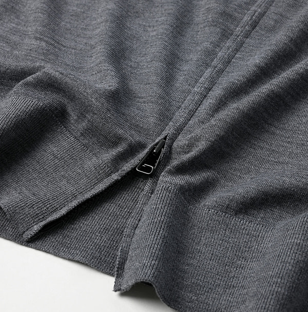 Combed Wool Tenjiku Zipped Blouson Detail