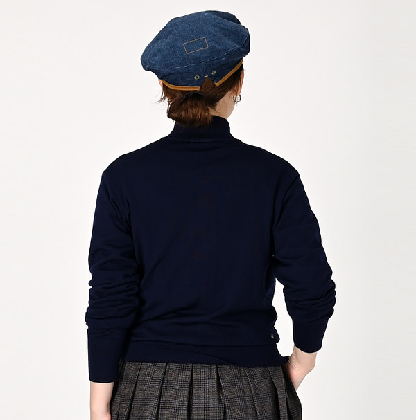 Combed Wool Tenjiku Zipped Blouson Female Model