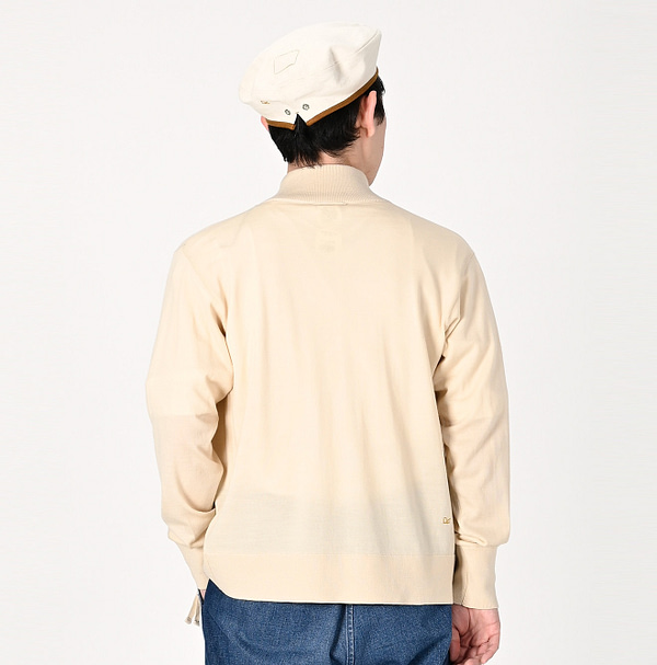 Combed Wool Tenjiku Zipped Blouson Male Model