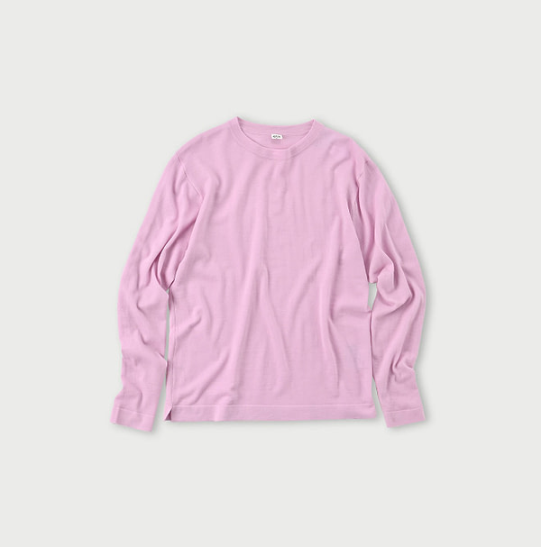 Combed Wool Tenjiku Crew Pink