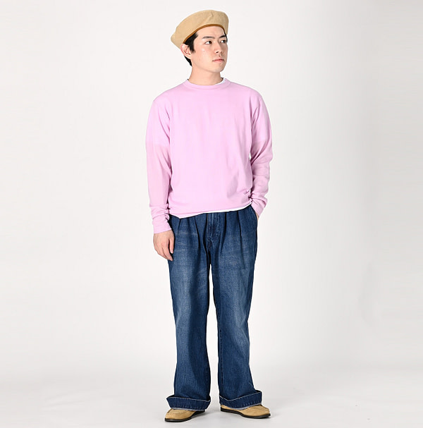 Combed Wool Tenjiku Crew Male Model