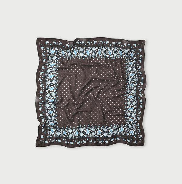 Aya Paisley Dot Furoshiki Brown