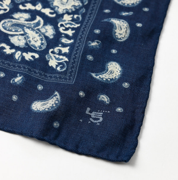 Indigo Aya Paisley Dot Furoshiki Detail