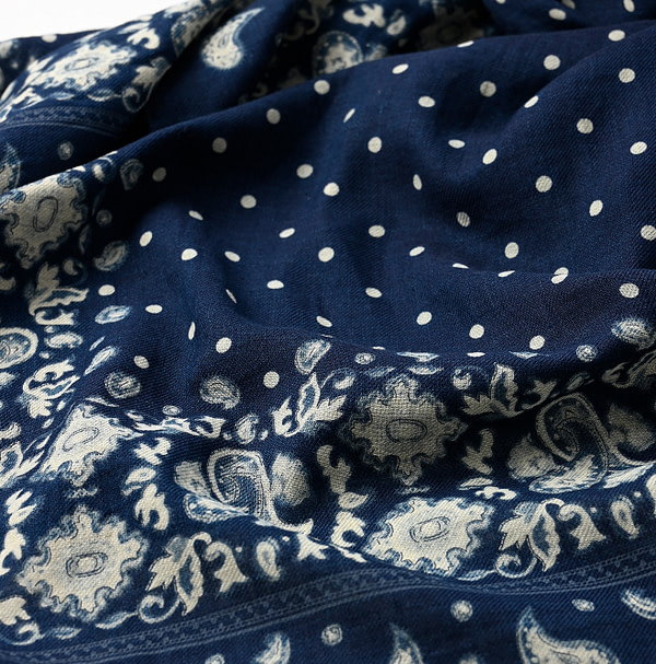 Indigo Aya Paisley Dot Furoshiki Detail