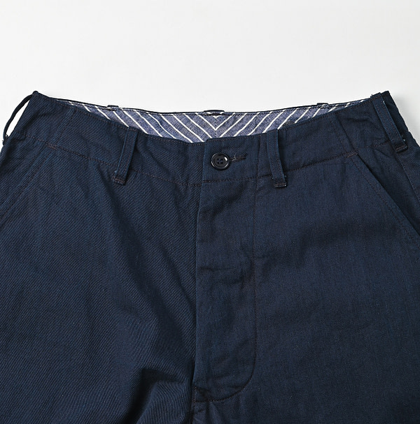 Indigo Okome Chino 908 Chir-go Pants Detail