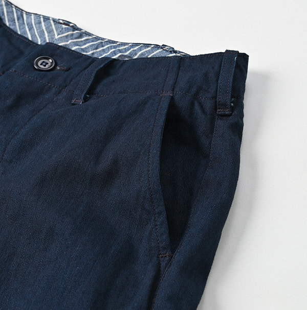 Indigo Okome Chino 908 Chir-go Pants Detail