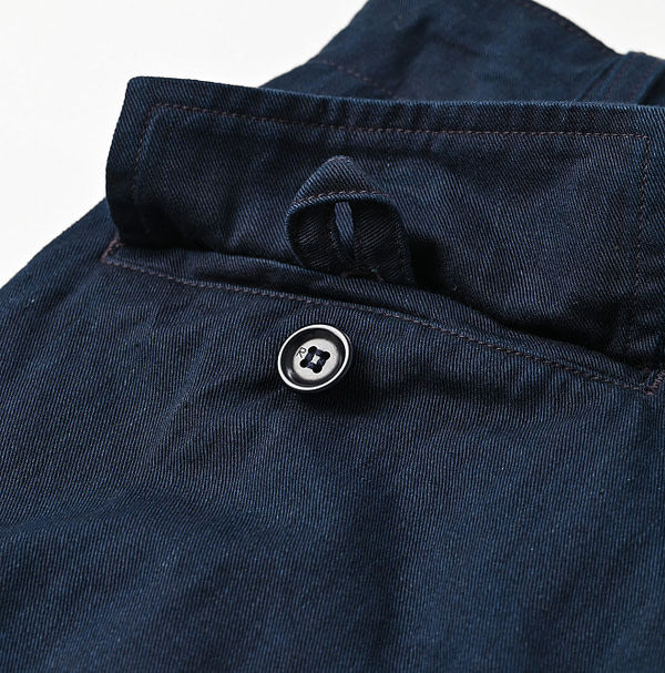 Indigo Okome Chino 908 Chir-go Pants Detail