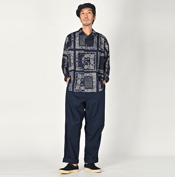 Indigo Okome Chino 908 Chir-go Pants Male Model