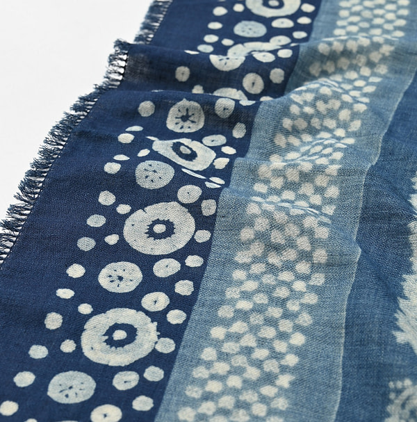 Indigo Supima Aya Bandana Mix Furoshiki Detail