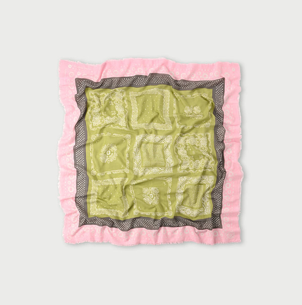 Supima Aya Bandana Mix Furoshiki Pink