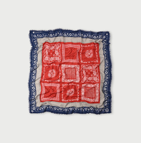 Supima Aya Bandana Mix Furoshiki Navy