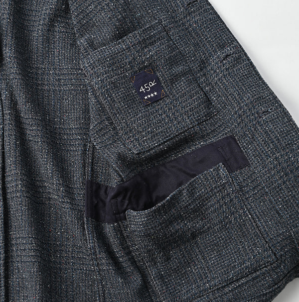 Indigo Cotton Tweed Neem Jacket MEN Detail