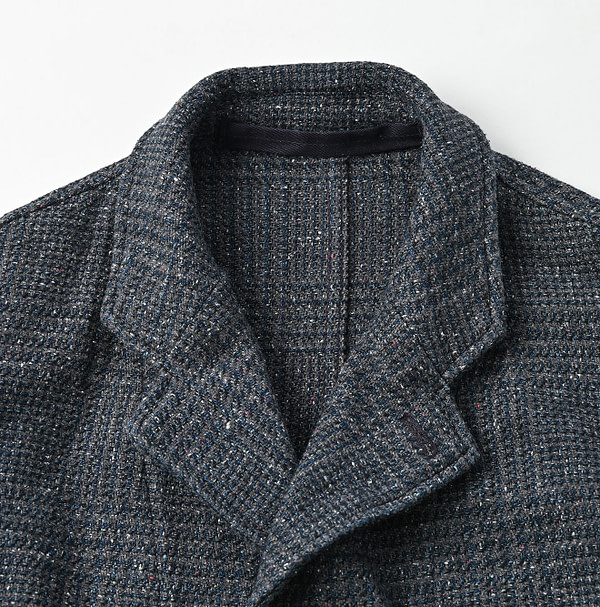 Indigo Cotton Tweed Neem Jacket MEN Detail