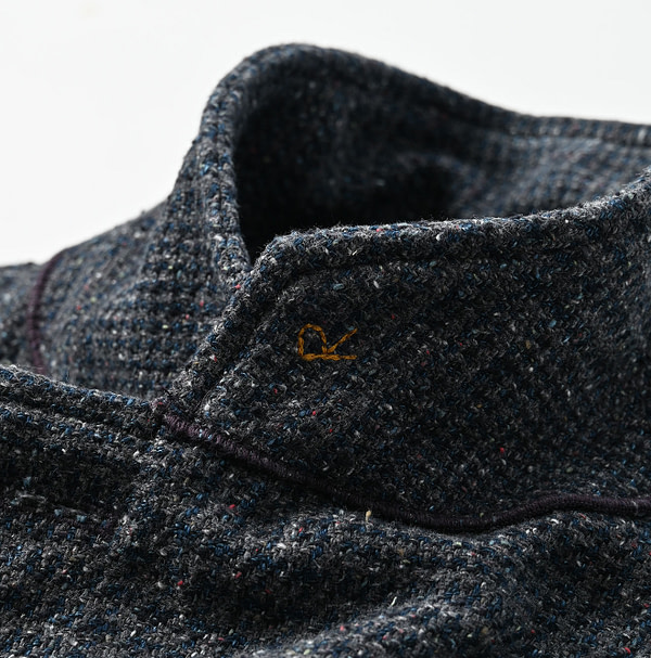 Indigo Cotton Tweed Neem Jacket MEN Detail