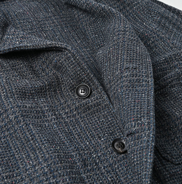 Indigo Cotton Tweed Neem Jacket MEN Detail