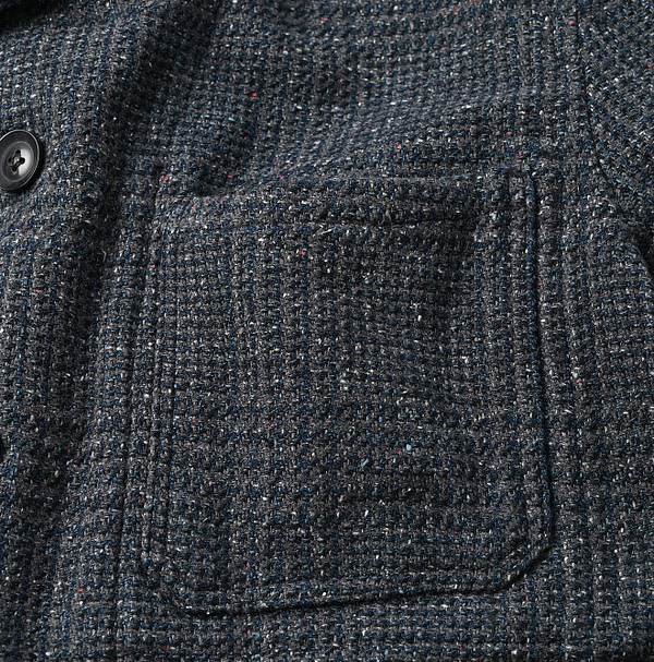 Indigo Cotton Tweed Neem Jacket MEN Detail