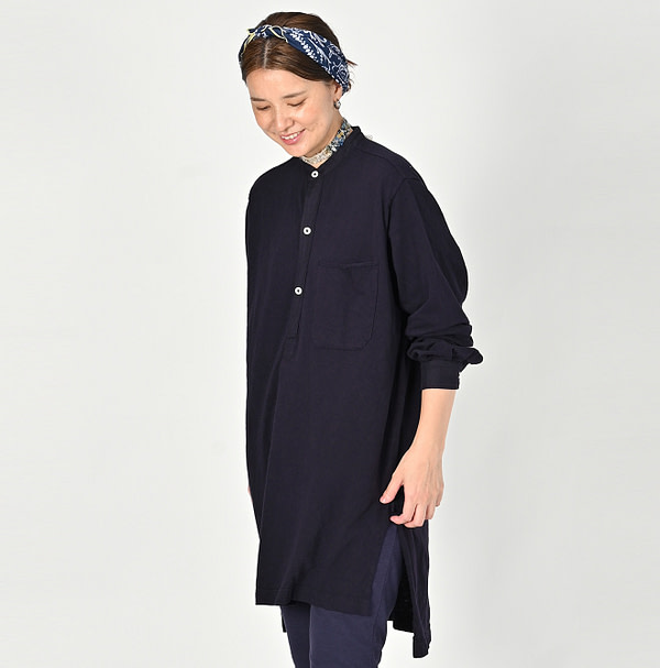 Tenjiku 908 Grandpa Shirt Female Model