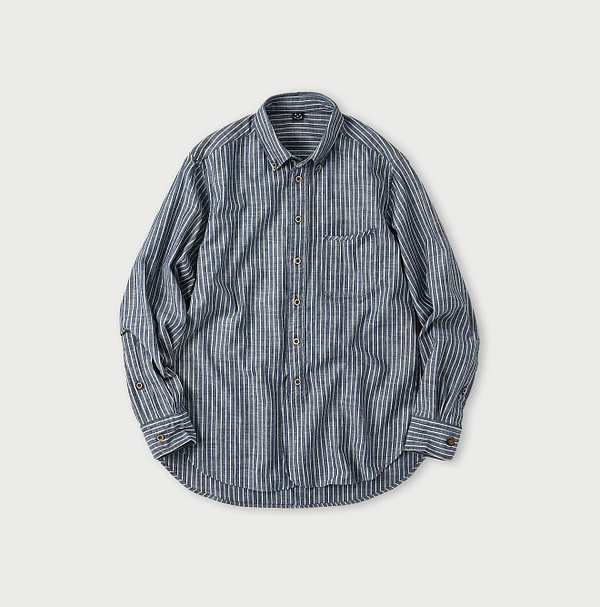 Dungaree Stripe 908 Loafer Button Down Shirt Dungaree Pinstripes