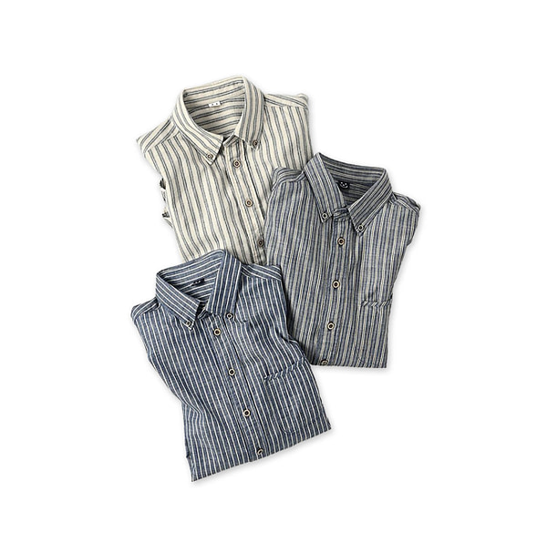 Dungaree Stripe 908 Loafer Button Down Shirt