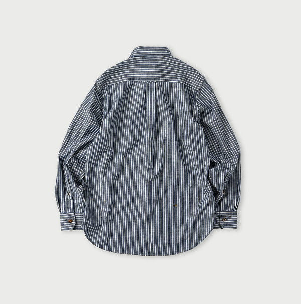 Dungaree Stripe 908 Loafer Button Down Shirt Back