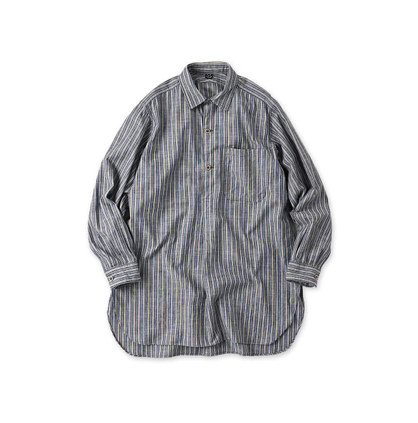 Dungaree Stripe 908 Grandpa Pull Shirt Dungaree Stripes