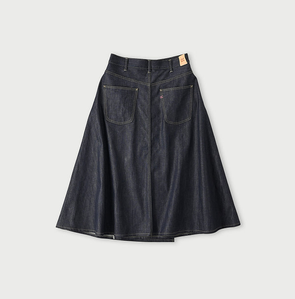 Rye Mugi Denim Crossover Skirt Itchora Back