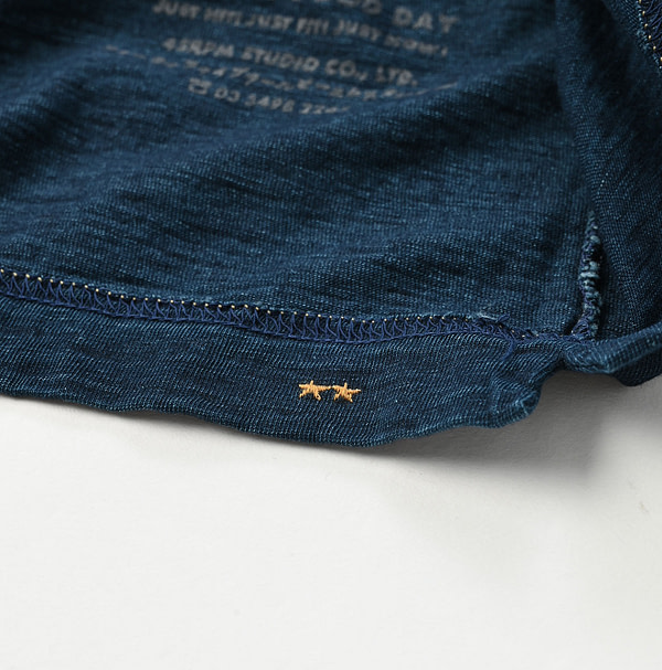 Indigo Tenjiku 908 45 Star T-shirt Nou Detail