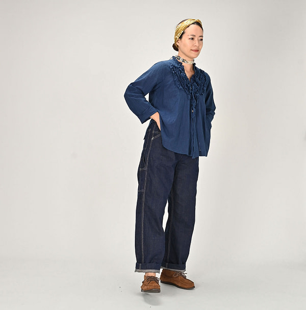 Ai Denim Light Oz 908 Painter Pants Nou Female Model