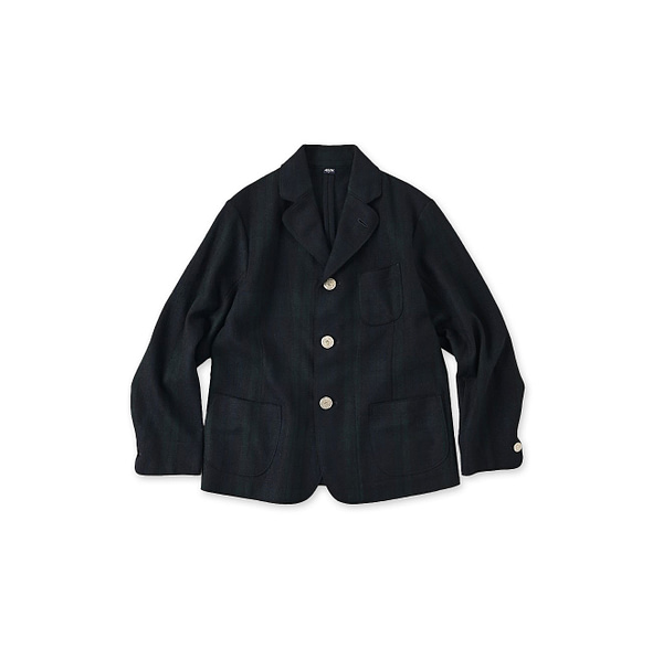 Jersey Flannel Shirt Jacket Black Watch