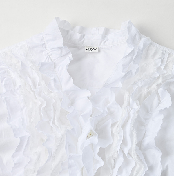 Batiste x Gauze Frill Blouse Detail