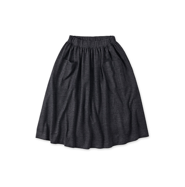 Jersey Flannel Skirt Houndstooth