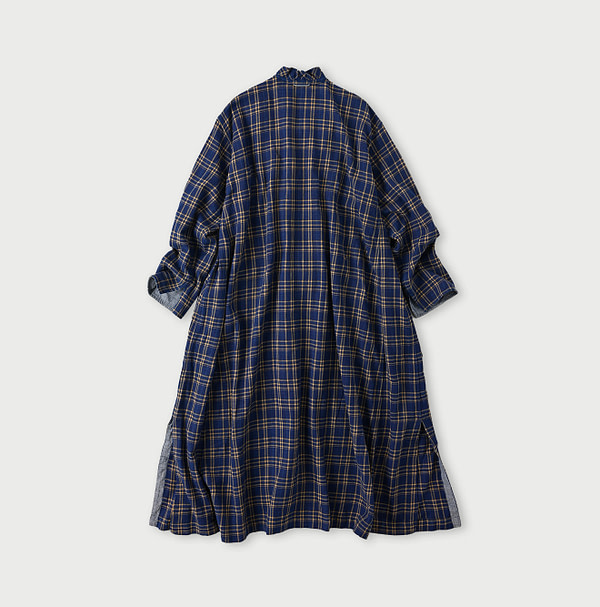 Ai Indian Flannel Check Cache-Coeur Dress Back