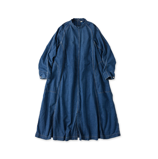 Nando Nando Distressed Mon Petite Chino Indigo Cover All Dress Nando Nando Distressed