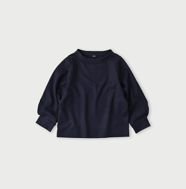 Jersey Flannel Puff Sweat Shirt Navy