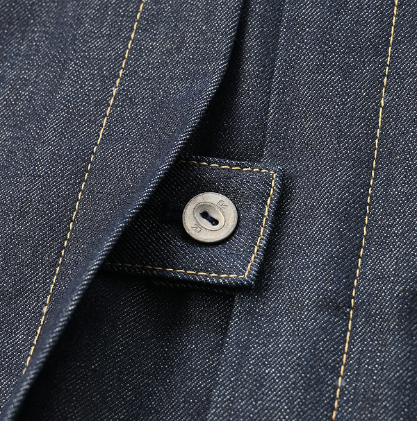 Indigo Rye Mugi Denim Lehua Jacket Nou Detail